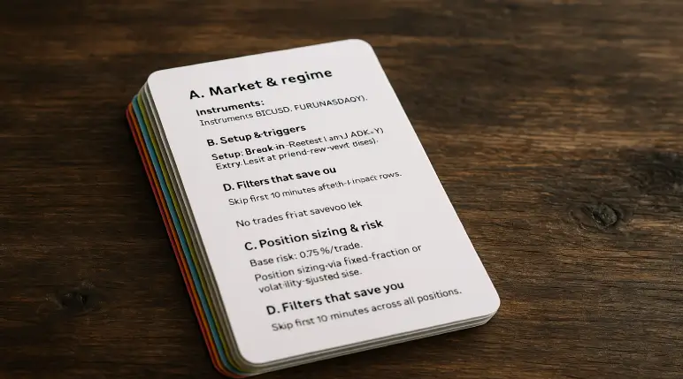 Turn patterns into rules (the Strategy Card)